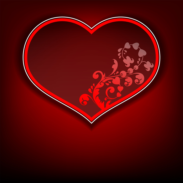 heart frame with valentine decor vector  