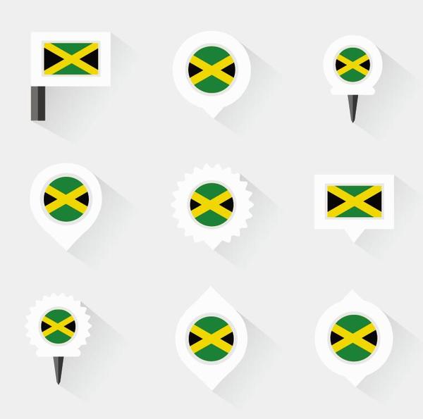 vecteur de conception épingles Jamaïque  