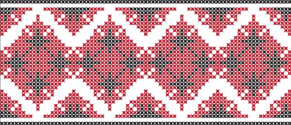 knitted fabric pattern border vector material set 03  