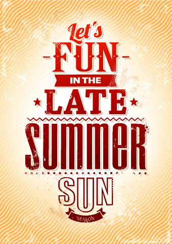 Excellent summer party flyer design elements 01  