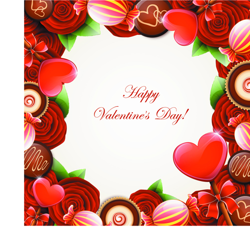 Valentine Day Sweets cards vector 01  