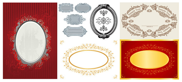 Elliptic ornate Border vector  