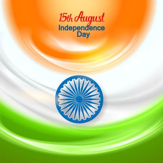 15 ° autught indiano indipendenza giorno vettore di sfondo 08  