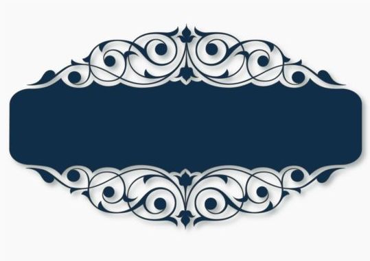 Beautiful blue floral frame vector 02  