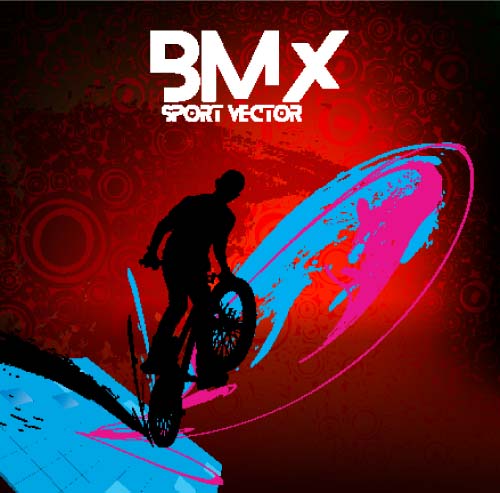 Fahrrad BMX-Hintergrund-Vektor-Design 10  