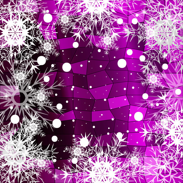 Kerst sneeuwvlok met glanzende veelhoek achtergrond vector 26  