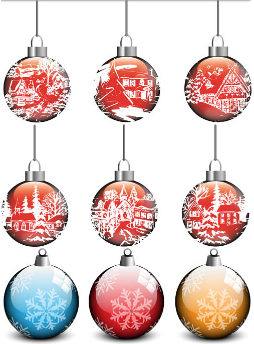 Shiny Christmas Balls vectors  