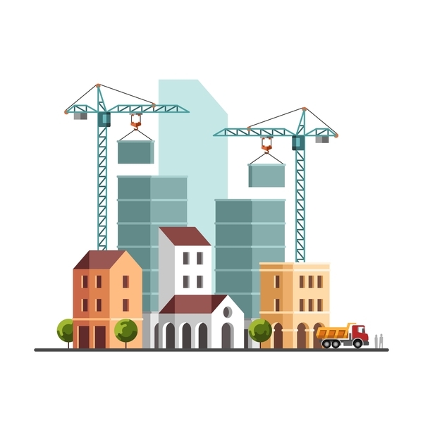 City building construction template vectors 05  