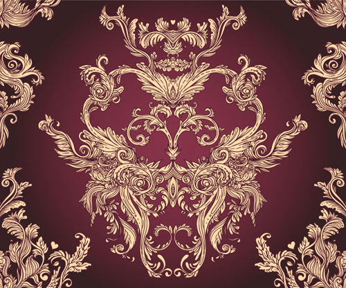 Classic floral Pattern vector 03  