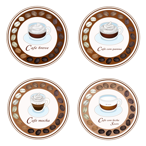 Coffee badge design vectors 05  