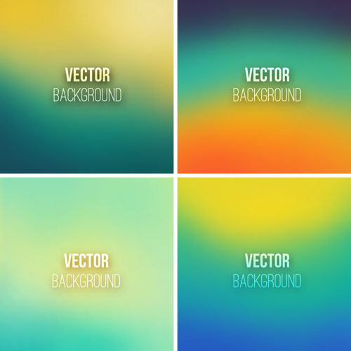 Färgglada suddiga bakgrunder vektor grafik 01  