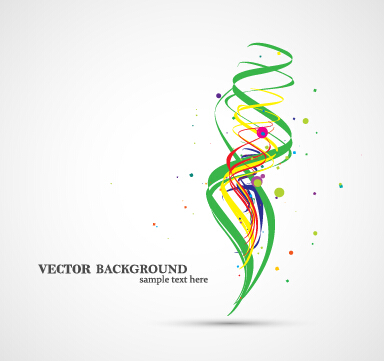 Colorful ribbon with dot vector background 02  