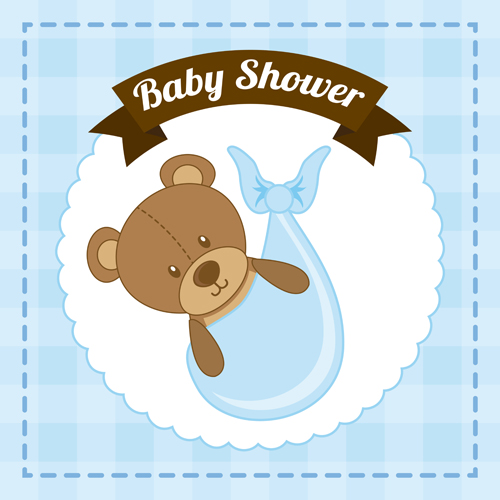 Cute baby card vector design 14  