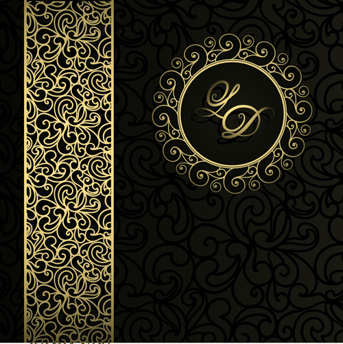 luxurious Damask Patterns background 01  