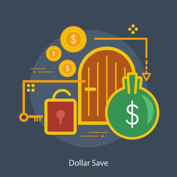Vecteur de conception conceptuelle Save Dollar  