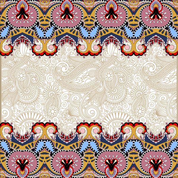Ethnic ornament pattern seamless border vector 10  