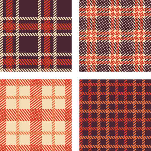 Fabric plaid pattern vector material 03  