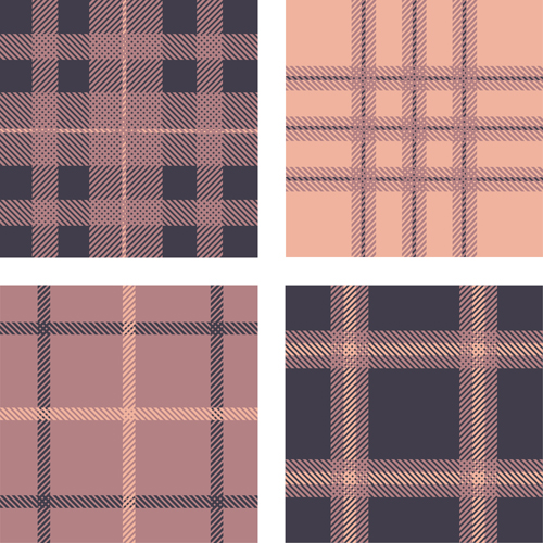 Fabric plaid pattern vector material 12  