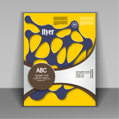 Fashion cover brochure with flyer design vector 04  