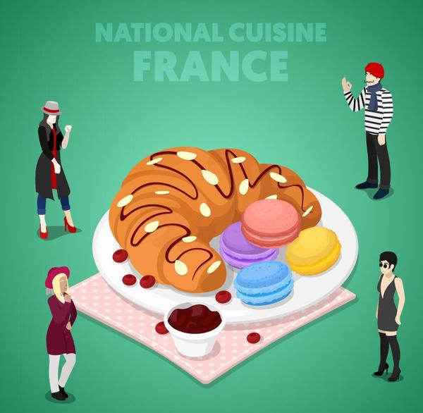 Frankreich-Küche-Vektor-Design  