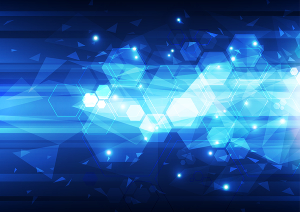青色の背景ベクトル 01 と将来の技術コンセプト  