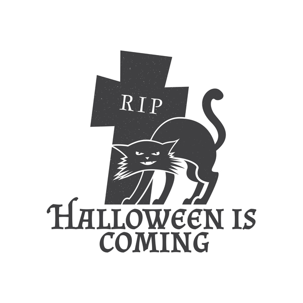 Halloween kommender Hintergrund mit Katzenvektor  