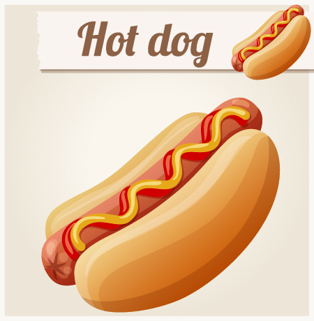 Hot dog vector illustration  