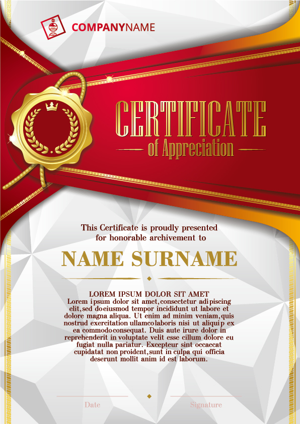 Luxury diploma and certificate template vector design 01  