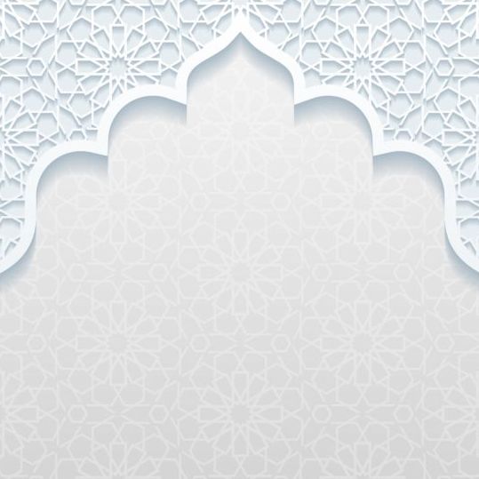 Mosque outline white background vector 07  
