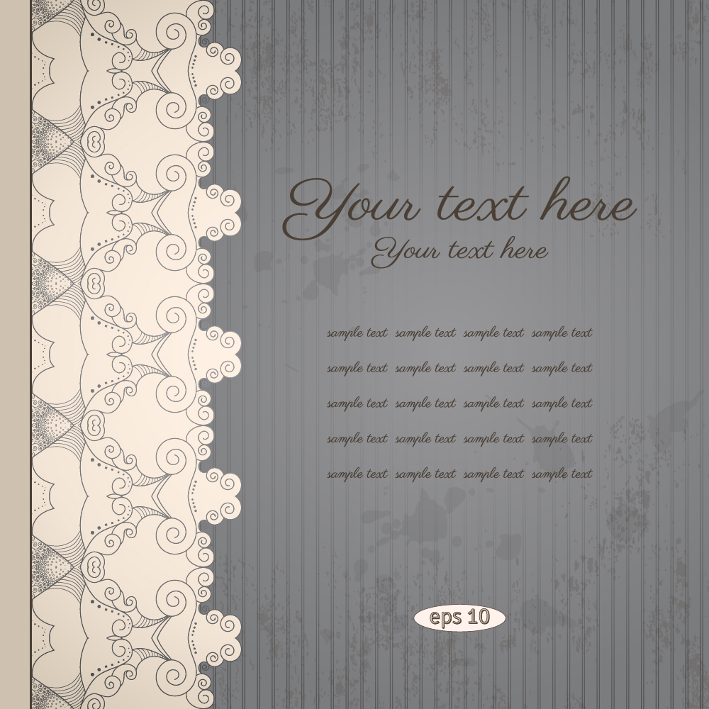 Paper lace with retro background vector  