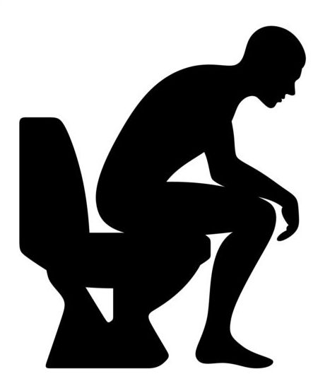 People with toilet silhouettes vector  