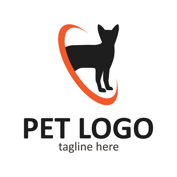 Pet logo creative design vector 02  