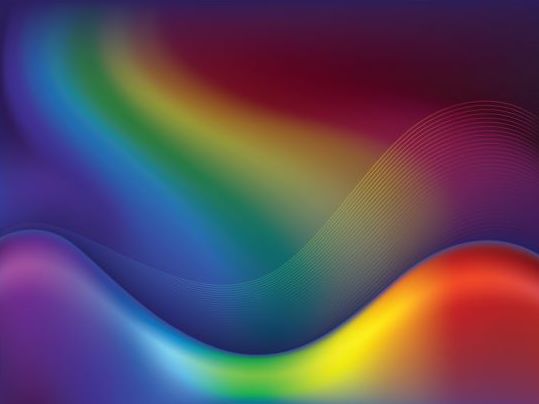 Rainbow Wave bakgrund vektor  