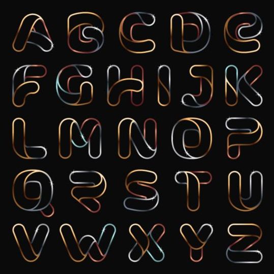 Glanzende alfabet vectoren set  
