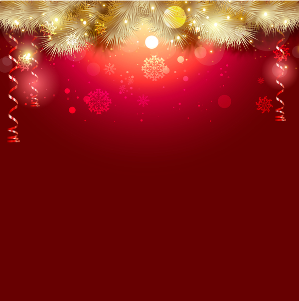 Shiny christmas red background design vector 01  