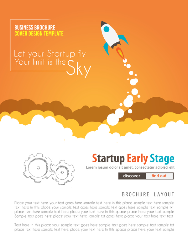Startup fly modern infgraphic vector material 01  