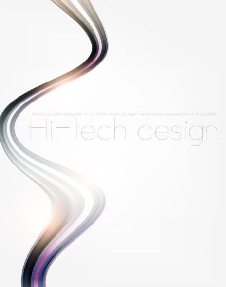 Conception de vector illustration abstraite ondulés Tech 07  