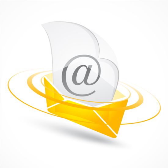 Yellow email iocn vector  