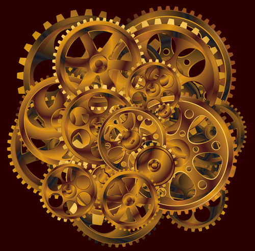 Set of Gears assemble vector backgrounds 02  