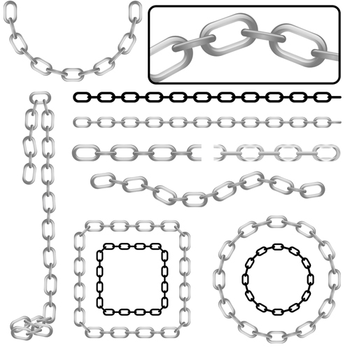 Different Metal chain art background vector 01  