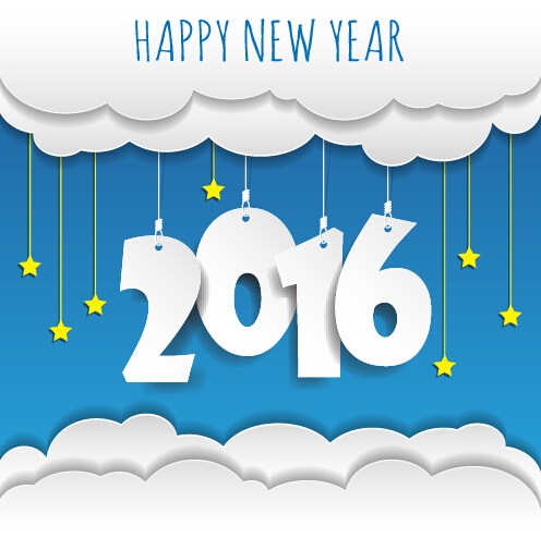 2016 new year creative background design vector 04  