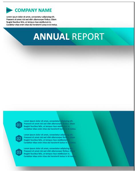 2018 Annual poster template vector 07  