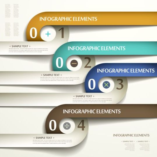 3d moderne Optionen Infographics Elemente Vektor 07  