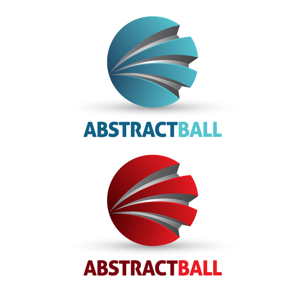 Abstract ball logo design vector  