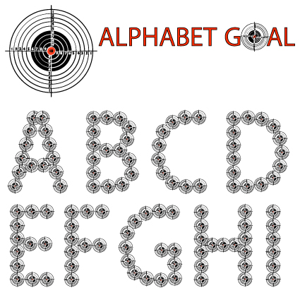 Creative Alphabet goal design vector 01  