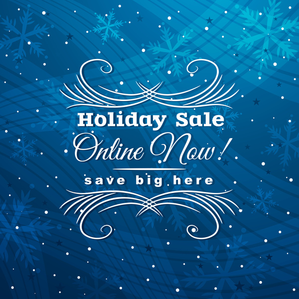 Blue christmas discount sale background vector 03  