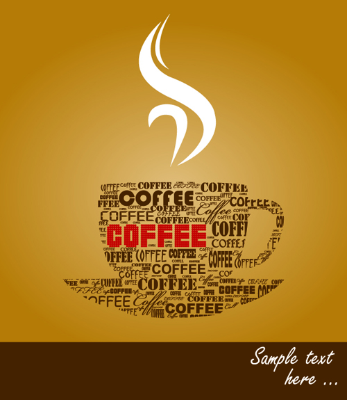 Classic of Cover Coffee elements vector 03  