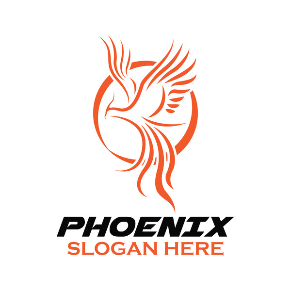 Creative Phoenix logo set vector 10  