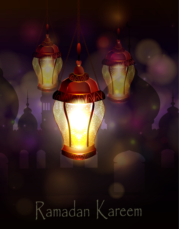 Kreative Ramadan Jareem dunkle Farbe Hintergrund Vektor 19  