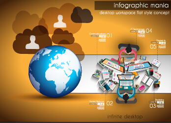 Creative timework infographic set 06 vector  